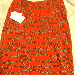 Red sailor heart knots cassie skirt